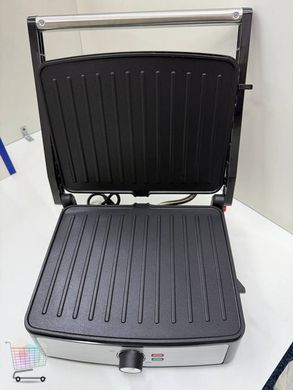 Гриль электрический Hoffmans HM-3018 2200 Вт &bull; Контактный гриль для дома с антипригарными панелями для быстрого приготовления еды