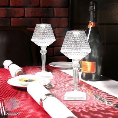 Настольная лампа-ночник 3D Crystal 26 см с сенсорным переключением режимов ∙ Сенсорный ночник 3D Кристалл для дома 26 см