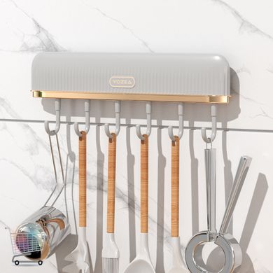 Подвесной органайзер – вешалка для аксессуаров Plastic hook · Кухонный настенный держатель с 6 крючками