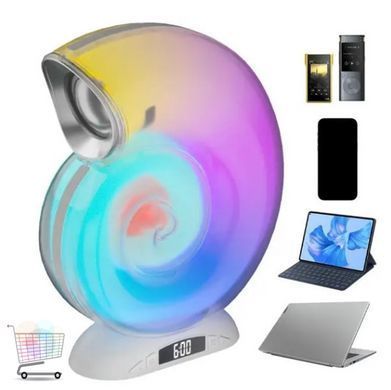 Bluetooth колонка L-39 с часами &bull; Креативная Bluetooth колонка с часами умное управление через приложение настольная RGB лампа