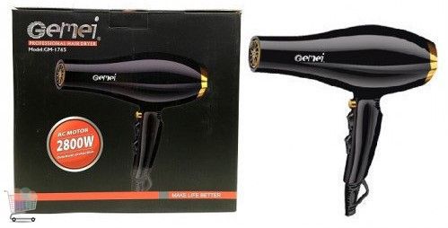 Профессиональный мощный фен для волос Gemei GM-1765, 2800W