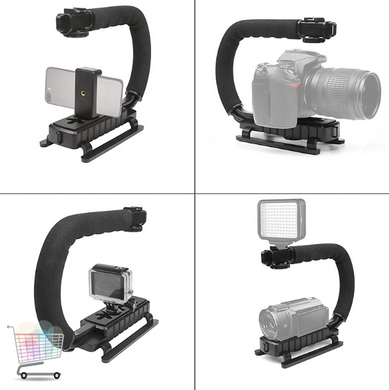 U-образный стабилизатор камеры AY 49U Портативная подставка для видеосъемки держатель камеры/телефона и вспышки