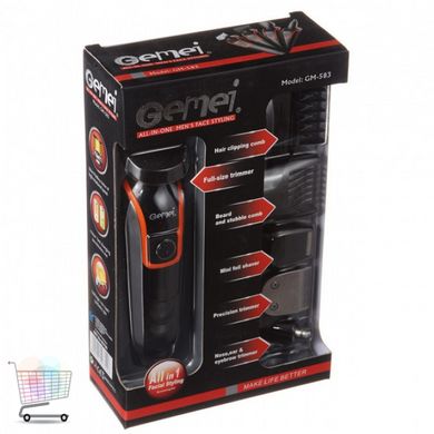 Беспроводная Машинка для стрижки волос GEMEI GM-583 + Триммер (РК-46903) CG21 PR5