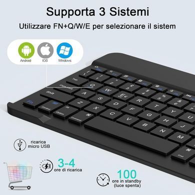 Бездротовий комплект Keyboard XL-5370 для навчання та роботи ∙ Комплект бездротової клавіатури та мишки для планшета XL-5370