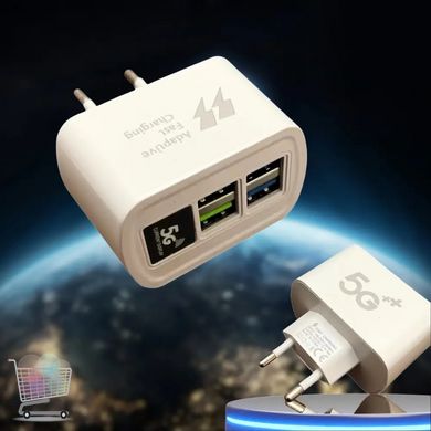 Зарядное устройство с функцией быстрой зарядки 4хUSB FAST CHARGER 3.1А 5G · Блок питания – хаб на 4 USB порта