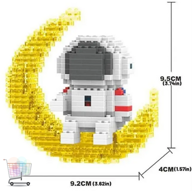 Міні конструктор Астронавт на Місяці з вбудованим LED підсвічуванням Space Travel, 368 деталей