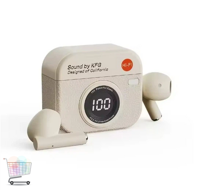 TWS-навушники Q86 Bluetooth 5.4 &bull; Бездротові навушники з ретро-кейсом, LED-дисплеєм, ENC-шумозаглушенням, мікрофоном і сенсорним керуванням