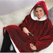 Плед-толстовка Huggle Hoodie Blanket з капюшоном двостороння ∙ Синя