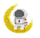 Мини конструктор Астронавт на Луне с встроенной LED подсветкой Space Travel, 368 деталей