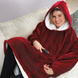 Плед-толстовка Huggle Hoodie Blanket з капюшоном двостороння ∙ Синя