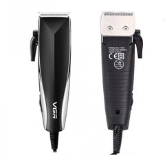 Профессиональная машинка для стрижки волос от сети VGR V-033 USB Pro, 9 Вт с насадками 3-12 мм и ножницами в комплекте