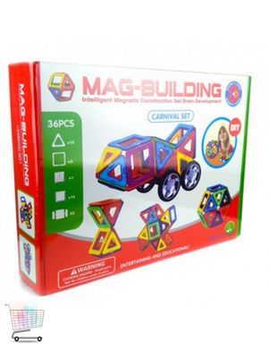 Конструктор-головоломка для дітей ∙ Магнітний конструктор Mag Building на 36 деталей