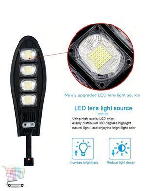 Уличный LED-прожектор на солнечной батарее KAR69 с датчиком движения и пультом &bull; Автономный светильник для двора, фасада, сада и дачи