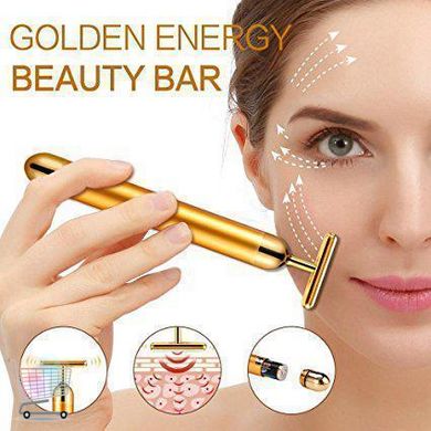 Ионный вибромассажер для лица Energy Beauty Bar REVOSKIN Gold | массажер для лица PR3