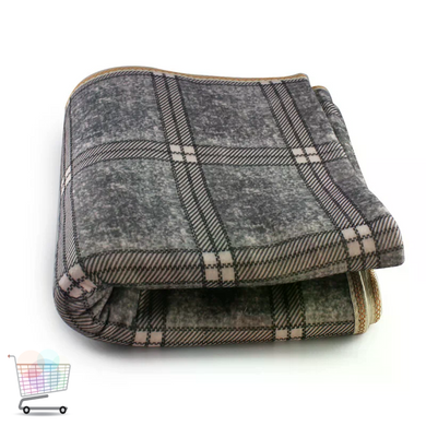 Серая электропростынь Electric Blanket 150&times;120 см в клетку 86 Вт с терморегулятором &bull; Простынь с электроподогревом Electric Blanket 150&times;120 см 220 В для прогрева кровати