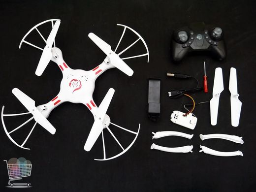 Летающий дрон QY66-X05 /  Квадрокоптер c WiFi камерой на пульте управления