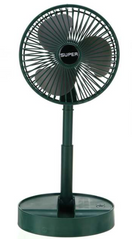 Складной мини вентилятор для дома Telescopic Folding Fan · Портативный настольный вентилятор · USB зарядка · Белый / зеленый / черный