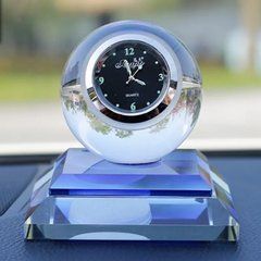 Хрустальные часы с флаконом духов ∙ Автомобильный ароматизатор - часы "Кристалл"