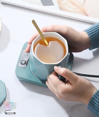Портативна підставка з підігрівом для чашки Теплий килимок з постійною температурою 55° для підігріву чаю, кави, дитячого харчування