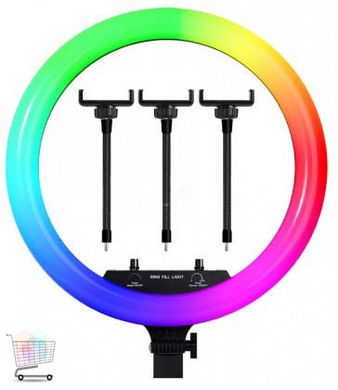 Світлодіодна лампа RGB з пультом + сумка (MJ18) / Світлодіодна кільцева лампа для селфі 45 см