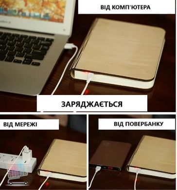 Декоративная лампа - ночник в форме книжки с встроенным аккумулятором ∙ Светильник Книга с регулируемой яркостью и разворотом 360&deg; ∙ Складная лампа-книжка, 14,5*10,5*2,5см