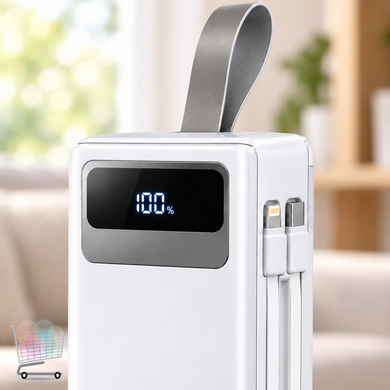 Белый Power Bank Aroimac ORA503 40000 mAh &bull; Портативное зарядное устройство Aroimac ORA503 с Fast Charge QC3.0, быстрой зарядкой 22,5W и 4 USB выходами для смартфонов