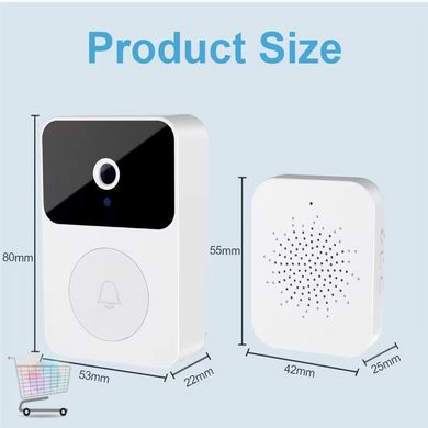 Домофон з камерою та датчиком руху Doorbell X9 · Розумний дверний відеодомофон з Wi-Fi камерою з функцією відеозапису