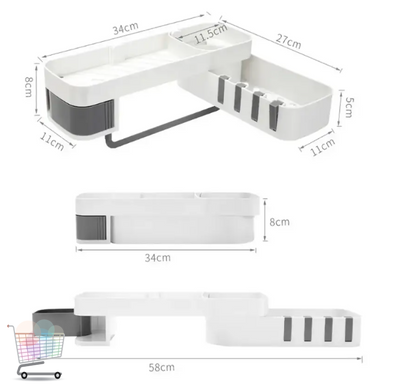 Поворотна кутова полиця - органайзер для ванної кімнати XL-159