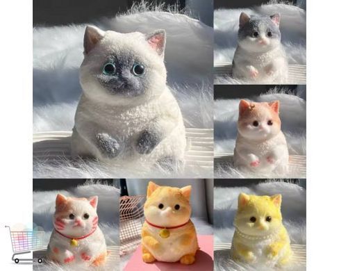 Таба Сквиш Котик Мягкая силиконовая игрушка Кошка Taba антистресс