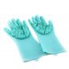Силіконові рукавички для миття посуду та чищення Magic Silicone Gloves ∙ Чудо - Рукавички для збирання з ворсом універсальні