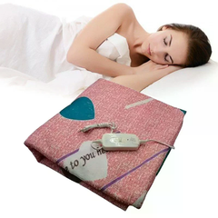 Электрическая простынь Electric Blanket 7418 150&times;120 см с подогревом, розовая с сердечками &bull; Электропростынь Electric Blanket 7418 220 В с терморегулятором для прогрева кровати