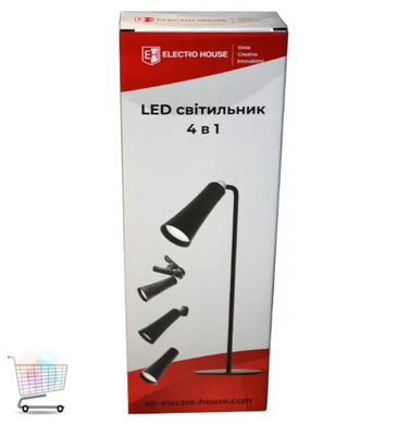 Аккумуляторный светильник BL-T-007 20 LED 7 Вт черный &bull; Настольная лампа BL-T-007 1200 мАч с Type-C, сенсорным управлением, 3 температурами света и креплением 4в1