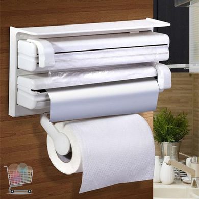 Підвісний тримач для плівки, фольги та рушників Kitchen Roll Triple Paper Dispenser