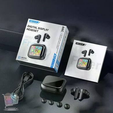 TWS-навушники LX10 Earbuds Bluetooth 5.4 &bull; Бездротові навушники LX10 TWS із сенсорним LED-дисплеєм, ANC, ENC і кейсом 320 мА&middot;год
