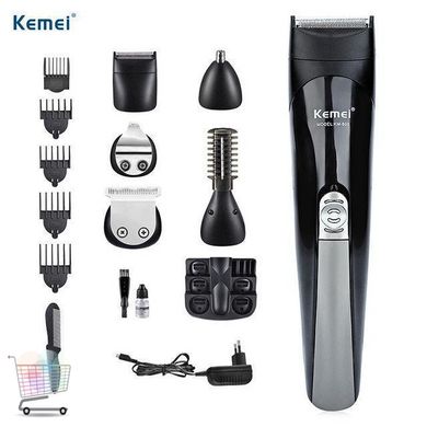Машинка для стрижки волос Kemei KM 600 Профессиональный набор для стрижки 11в1 CG21 PR4