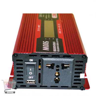 Перетворювач UKC 12V-220V 500W Інвертор постійного струму KC-500D AC/DC з дисплеєм LCD