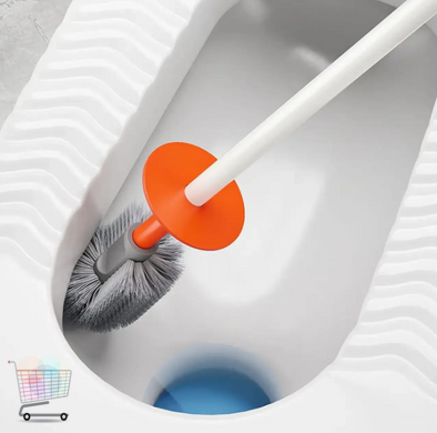 Туалетный ершик с эргономичной щеткой Toilet brush для труднодоступных мест · Чистящая щетка для унитаза