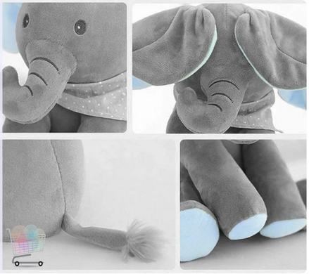 Плюшева розмовляюча іграшка Слонік Peekaboo ∙ Інтерактивна музична іграшка Розумний слоник