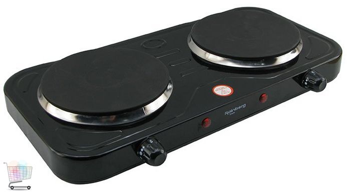 Электрическая дисковая плита Rainberg Rb-999 электроплита на две конфорки, 2400 Вт