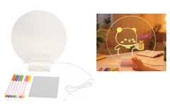 LED-дошка для нотаток WordPad AND 5502 кругла 15 см &bull; Світильник-нічник з маркером AND 5502 від USB для записів і декору