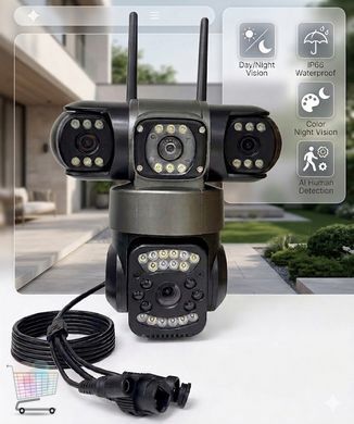 4G камера видеонаблюдения уличная поворотная Smart Camera SO-14 с SIM-картой &bull; Наружная IP камера для дома, дачи, склада и двора &bull; Умная камера наблюдения для удаленного контроля территории