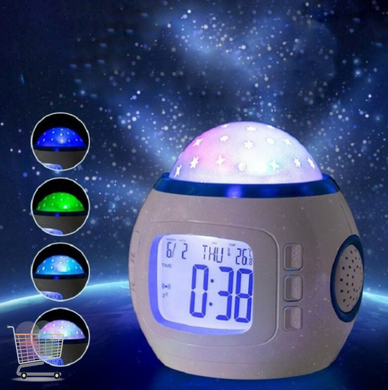 Музичний годинник – будильник з проектором нічником Зіркове небо YUHAI UI-1038