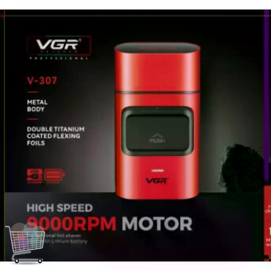 Аккумуляторный триммер VGR V-307 красный &bull; Машинка для стрижки Hair Clippers V-307 для бороды, усов, висков и окантовки