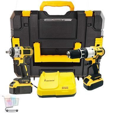 Набір інструментів 3 в 1 Болгарка, шуруповерт, гайковерт 48v у кейсі