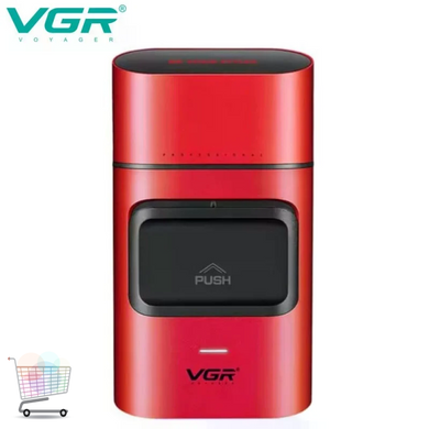 Аккумуляторный триммер VGR V-307 красный &bull; Машинка для стрижки Hair Clippers V-307 для бороды, усов, висков и окантовки