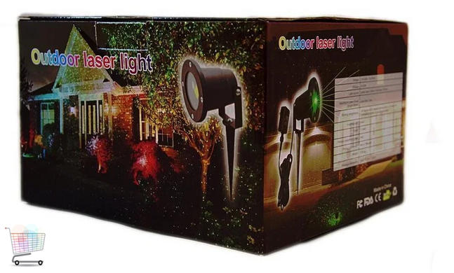 Новорічний лазерний проектор Star Shower metal для дому з пультом / Світлова установка