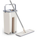 Самовіджимна швабра з відром у комплекті Scratch Cleaning Mop ∙ Швабра ледарка з віджимом + 2 ганчірки-мікрофібри в наборі