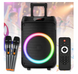 Мобильная колонка TTD-1209 12&laquo; с микрофонами и RGB-подсветкой ∙ Bluetooth колонка TTD-1209 12&raquo; для караоке и вечеринок
