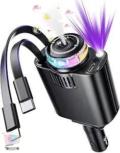 Автомобільна USB-зарядка з ароматизатором &bull; Зарядний пристрій у прикурювач для телефона, гаджетів і свіжості салону авто