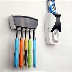 Розумний дозатор зубної пасти з автоматичним диспенсером та тримачем щіток | Практичний настінний органайзер для ванної кімнати